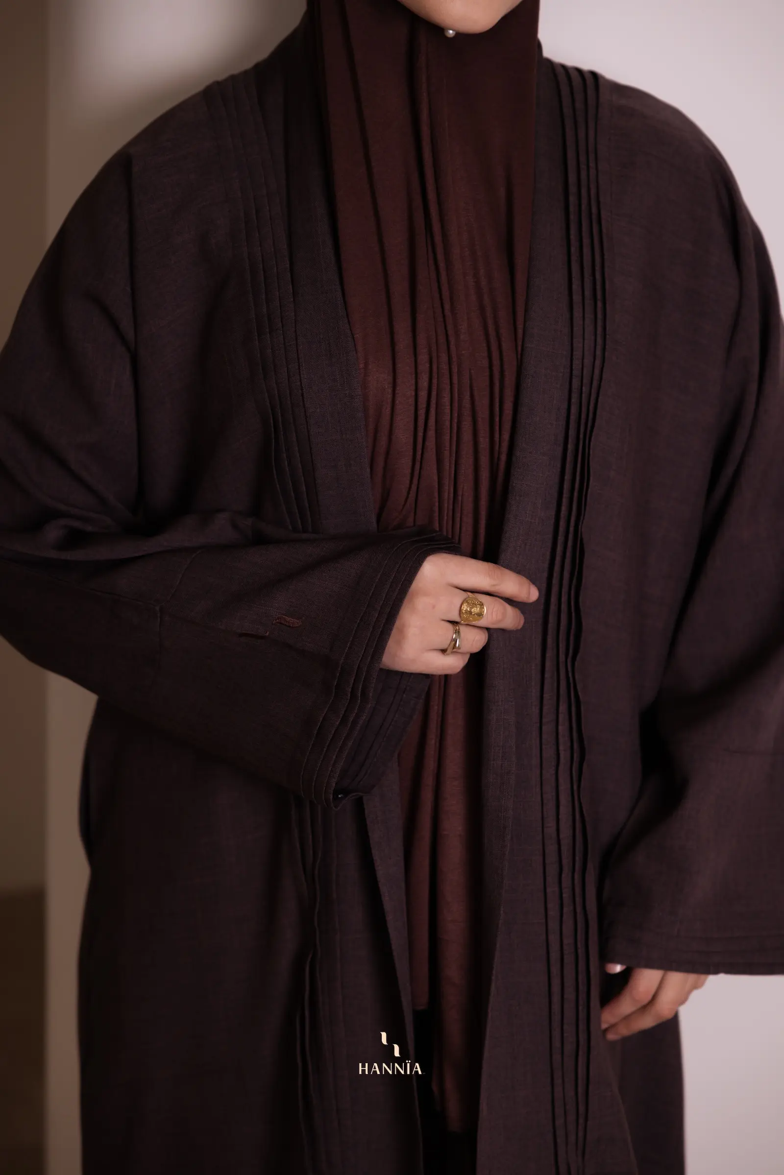 Safa Two Piece Linen Abaya
